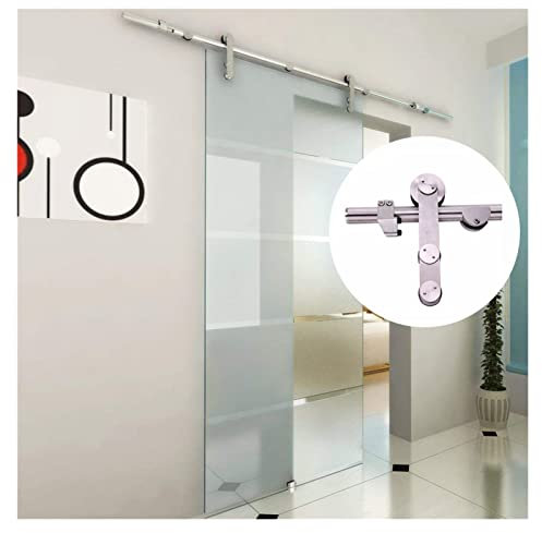 Kit de quincaillerie pour porte de grange 8.2 Ft Acier inoxydable 304 Barn coulissant de porte coulissante Pour les interrupteurs de placard de garage(250cm(8.2ft) kit)