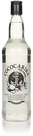 Cococariba Rum & Coconut Cocktail Mix, White Rum & Coconut Flavours for Rum Punch & Pina Colada Cocktails, Vegan Caribbean Rum & Coconut Liqueur, 15% Alcohol Drink Cocktail Ingredient Liquor, 70cl