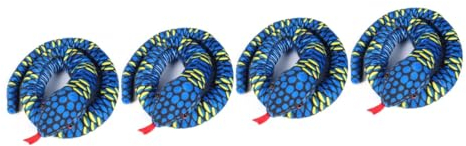 Alasum 4 Stück Schlangen-Stofftier Schlangenspielzeug Plüsch knifflige Schlange pummeluff Kuscheltier beschwertes Kuscheltier Riesenschlange Plüsch riesiges Kuscheltier PP Baumwolle