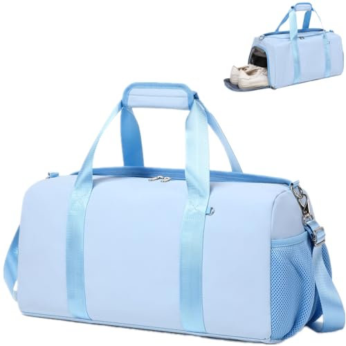 Sac de Sport de Gym Sac de Voyage Femme Sac Danse Fille avec Compartiment Humide et Compartiment à Chaussures