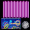 100 Rose Bracelet Fluorescent Lumineux Decoration Anniversaire Baton Lumineux Fluorescent avec Connecteurs,Faire des Lunette Collar pour Enfants Adultes,Accessoire Fluo Soiree Disco Fête Bar
