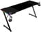 MARSGAMING MGD-X160RGB, Scrivania Gaming Ergonomica, Illuminazione ARGB con Telecomando, Fibra di Carbonio, Tappetino XXL, Supporto Cuffie e Bevande, Gestione Cavi, Scrivania Gaming 160x60cm, Nero