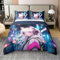 100% Baumwolle Anime Mädchen Tröster Abdeckung 135x200,Japanischer Stil 3D Anime Bettwäsche Set für Kinder Mädchen Jungen Zimmer Dekor,Sci Fi Stil Gaming Bettbezug,Hot Rosa Bunte Bettbezug,Reversible