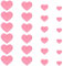 24 Stück Herz Stickerei Aufnäher Rosa Aufbügel Patches Herzen Flicken zum Aufnähen Gestickt Bügelflicken Patches für Kleidung Hüte Jacke Schuhe Rucksäcke DIY Reparieren Dekoration(Rosa)