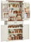 VASAGLE Buffet Haut Cuisine, Meuble de Rangement, Armoire, Vaisselier, Hauteur 178,6 cm, avec Tiroir, Placards, Étagères Réglables, pour Salon, Cuisine, Blanc Rustique BBK364W02