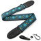 Guitar Strap for Acoustic, Blue Embroidered Guitar Straps with Adjustable Comfortable Durable Design, Suitable for Electric Guitars Bass Banjos Mandolins Ukulele and More Music Lovers