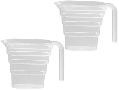 Alipis 2piezas Tazas Medidoras De Plástico Taza Medidora Con Asa Aislante De Gran Capacidad