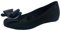 Women's Flat Bow Jelly Office Work School Slip On Comfy Ballerina Shoes (Black, UK Footwear Size System, Adult, Women, Numeric, Medium, 4)