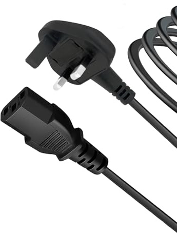 C13 Power Cable Replacement for Corsair CV650 RM1000x CV750 RM1200x SF750 RM850e RM1000e RM650 RM750e CX750 CV550 CX650 RM850 CX550 RM850x SF850L Power Supply 3 Pin AC Cord Lead Plug UK Mains