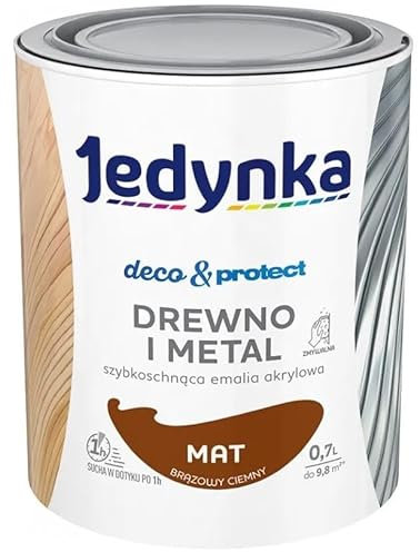 TRANS - PAL Quick-Dry Acrylic Enamel Paint, Interior and Exterior, Wood and Metal Finish, Deco&Protect (Dark Brown Matt, 0.7L)