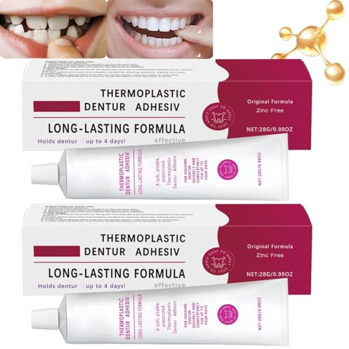 2PcsThermoplastic Den/ture Adhesives, Den/ture Repair Kit, Tooth Repair Kit, Secure Dentu/re Adhesive, De/ntal Glue, D/ental Re-pair K-it, Dentur/e Silicone Reline K-it, Tooth Glu/e, Dentu/re Gl/ue