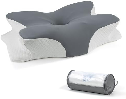 Anluomafuy Almohada Antironquidos, Almohada Cervicales y Cuello, Almohada Cervical de Espuma Viscoelástica, Almohadas Ergonómicas para Dormir de Lado, Espalda y Estómago, Ergo Almohadas