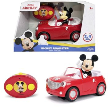 Jada - Disney Radio-Commandée Mickey Roadster - Avance et Recule - Figurine Incluse - A Partir de 3 Ans