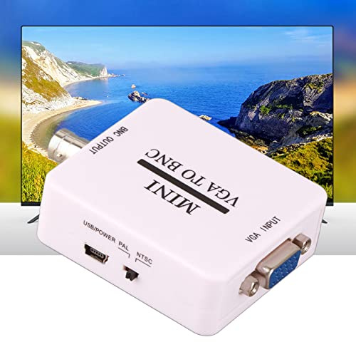 EIMSOAH HD-VGA-auf-BNC-Videokonverter für HDTV-Monitore – Hochauflösender USB-Adapter für Computer – Langlebiges, Leichtes Design für Home-Entertainment