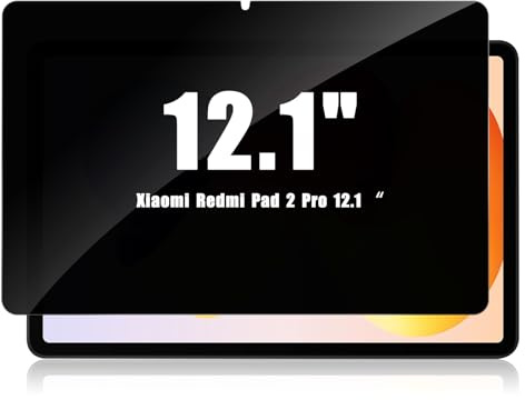 ToVioc 12.1“ Pellicola Protettiva Privacy 180 Gradi per Xiaomi Redmi Pad 2 Pro/Redmi Pad Pro/Poco Pad M1, Pellicola Protettiva per Tablet con Durezza 9h, Anti-Spy, per Xiaomi Poco Pad M1