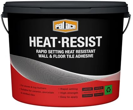 PALACE Heat-Resist Tile Adhesive 10kg – High-Temperature, Non-Slump Adhesive for Tiles Around Fires & Stoves