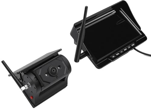 Cocoarm Magnetische, Kabellose Solar-Rückfahrkamera, Wiederaufladbar mit 7-Zoll-HD-Display, Ideal für LKWs und Wohnmobile
