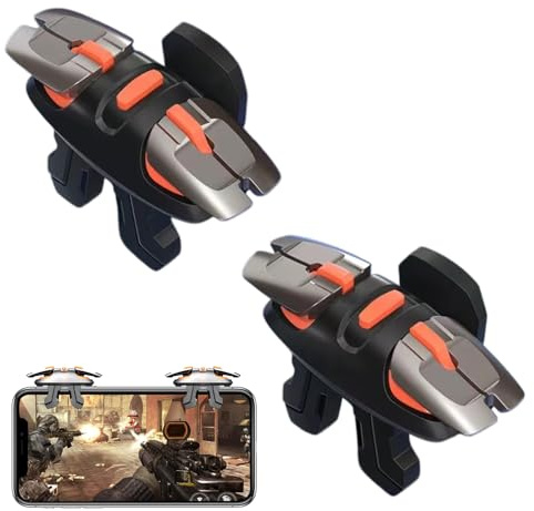 1 Paar Sechs Finger Mobile Game Controller, Mobile Game Trigger, Joystick Gaming Gadgets Kompatibel, L1r1 L2r2 4 Auslöser Handy, Empfindliche Smartphone Trigger Kompatibel für Pubg Cod Android Ios