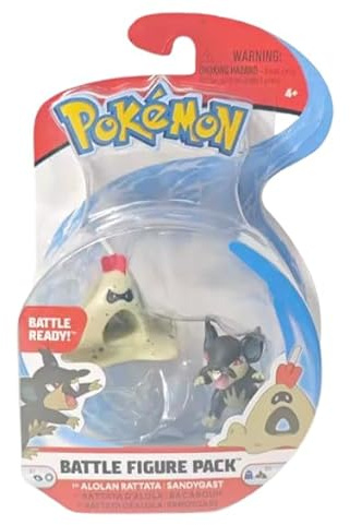 Pokemon Kampffiguren-Set, Serie 1, ab 15 Jahren, Alolan Rattata & Sandygast