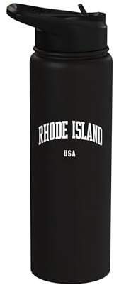 Rhode Island USA - College Style Vacation Souvenir Fan Stainless Steel Insulated Water Bottle