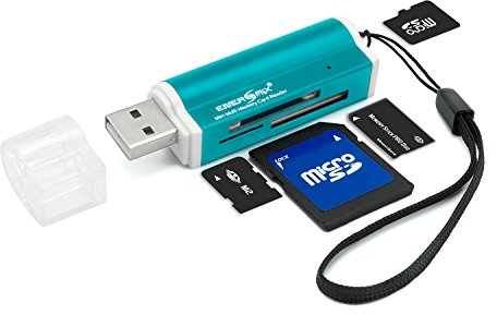 Kartenlesegerät USB Kartenleser Multi Kartenleser SDHC Kartenleser/Cardreader Für Micro SD, M2, Pro Duo, SDHC Windovs 10 Kompatiebel Blau