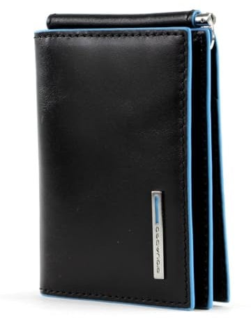 Piquadro Geldbörse für Herren, Kollektion Blue Square, 10 cm, Schwarz, 10 cm, Münzbörse