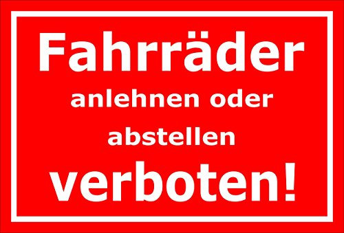 Melis-Folienwerkstatt Aufkleber – Fahrräder abstellen - 30x20cm – S00050-046-D -20 Varianten