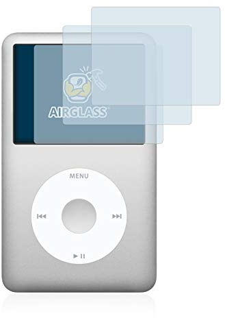 BROTECT (3 Stück Schutzglas für iPod classic Gen 5-7 Schutzfolie Made in Germany Panzer Folie Glas Displayschutz [Kratzfest 9H, Anti-Fingerprint]