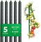 Novatool 5 Stück kleine Pflanzstäbe 60cm grün 8mm stabil Metallrohr kunststoffummantelt Rankstäbe für Pflanzen Rankhilfe Gurken Tomatenstäbe für Kletterpflanzen Rankstab Pflanzstab 60 cm