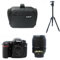 KamKorda Camera Bag + Tripod + D7500 DSLR Camera + AF-S 18-140mm VR, 20.9MP DX-Format CMOS Sensor, EXPEED 5 Image Processor, 4K UHD Video, 3.2 Tilting Touchscreen LCD + 2 Year Warranty