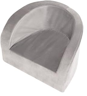 MISIOO Velvet Kindersessel - Sessel aus Schaumstoff - Samt Kindersofa - Kinderzimmer Möbel - Kindermöbel - Elegant Mini-Sessel - Licht Kinderstuhl - Grau