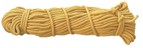 Mississhop 100 m Baumwollkordel Seile Kordel aus Baumwolle mit Polyacryl Kern Maisgelb Ø 5 mm