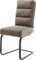 DELIFE Schwingstuhl Pela-Flex Freischwinger flach Schwarz Mikrofaser Taupe Vintage Taschenfederkern