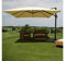 madera Luxus Sonnenschirm Marktschirm creme 3,5x3,5m Ampelschirm mi Ständer Gastronomie