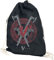 VIKINGS Axe&Raven Gymbag schwarz, Kordeldurchzugverschluss, Maße: 37 x 46 cm, Fassungsvermögen: 12 Liter, Größe:onesize