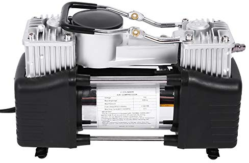 Kompressor 12V, Auto Luftkompressor mit Tragetascheche Mini Kompressor Auto Elektrische Luftkompressor Kompressor Pumpe Hochleistung Metallpumpe mit Direktantrieb und Verlängerungsluftschlauch