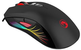MARVO Gaming-Maus M519 mit RGB-Beleuchtung, 12000 DPI, optischer Sensor mit 7 Beleuchtungsmodi bis zu 1000 Hz, Schwarz