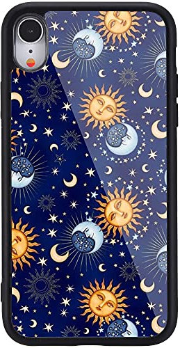 MAYCARI Case for iPhone 7/8/SE 2020: Sun and Moon Design, Slim Hard Shell with Bumper, Shock-Resistant, TPU Material