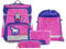 Step by Step Schulranzen-Set Space NEON Colorful Unicorn, 5-teilig, rosa-blau, ergonomischer Tornister mit Reflektoren, höhenverstellbar mit Hüftgurt, für die 1. bis 4. Klasse, 20L