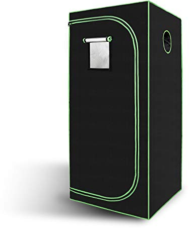 SWANEW Grow Zelt, Grow Tent, Growschrank für Homegrow, Indoor Anbauzelt, Growroom, Lichtdicht und Wasserdicht Pflanzzelt, Zuchtzelt(Schwarz Grün, 80x80x180cm)…