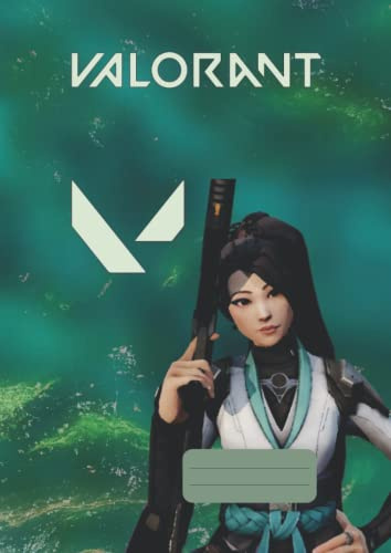 Valorant Sage Inspired Notebook / Journal / Diary, 128 pages / 64 sheets, College Ruled, A4 Format, High Quality White Paper, Matte Cover Finish