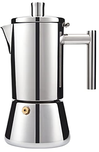 FAMYNGL Coffee Pot Coffee Maker Stainless Steel 200ml Italian Espresso Coffee Machine Drink Tool Stovetop Percolator Induction hob heating