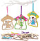 Baker Ross FC707 Feen Holz Dekoration zum Aufhängen - 10er Pack, Deko Bastelset für Kinder zum Basteln
