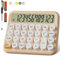 Calculatrice mécanique 12 Chiffres, écran LCD Extra Large de 5 Pouces, Calculatrice de Bureau à Piles, Gros Boutons faciles à Presser, écran inclinable à 15° pour Les Enfants.