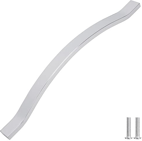 Decoranddecor Bow Pull Handles for Cabinets Cupboards Furnitures Alloy Material (Polished Chrome, 224mm)