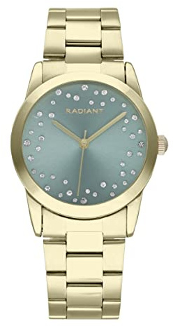 Radiant - Fiji Kollektion - Analog Quarzuhr. Armbanduhr für Frauen. Armbanduhr mit silberner Zifferblatt und Edelstahlarmband. Größe 36mm. 3ATM.
