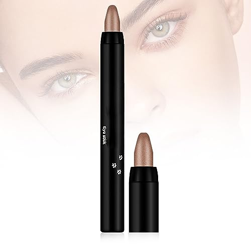 Wasserfester Glitzer-Lidschattenstift Make-up-Stift, 16 Colors Highlight Eyeshadow Pen Waterproof Glitter Eyeshadow Eyeliner Pen, Lidschatten Stift Crayon Lidschattenstift Shimmer Cream (#05)