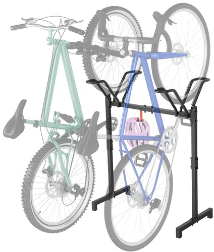 Sttoraboks 2-Bike Floor Stand, Adjustable Garage Bike Storage Rack