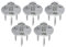 Piton Douille Rétractable + 3 Vis | pour Fixation bâche Couverture de Piscine sur Plage Bois | Alu/INOX | Lot de 5 pièces - POOLCO