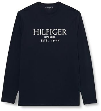 Tommy Hilfiger Men's Bt-Big Hilfiger Ls Tee-b Mw0mw37917 L/S T-Shirt, Blue (Desert Sky), XXL